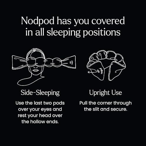 Nodpod Gentle Pressure Sleep Mask | Patented Light Blocking Design for Sleeping, Traveling & Relaxation - Black Onyx thumbnail 5