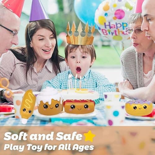Anboor 4 Pcs Squishies Hot Dog Cake Bread Donut Kawaii Scented Soft Slow Rising Squeeze Stress Relief Kids Toy Xmas Stocking Stuffers Ideas thumbnail 5