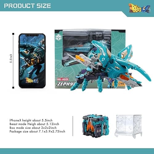 52TOYS BEASTBOX BB-40ZE Zephyr Deformation Toys Action Figure, Converting Toys in Mecha and Cube, Perfect Birthday Party Gift for Teens and Adults thumbnail 3