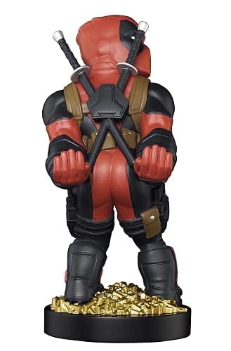 Exquisite Gaming: Marvel: Deadpool Rear View - Original Mobile Phone & Gaming Controller Holder, Device Stand, Cable Guys, Licensed Figure Red - Image 1