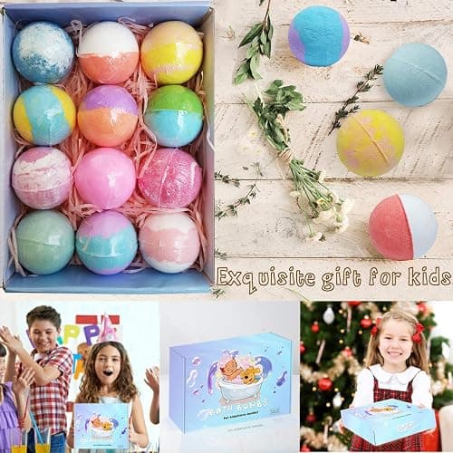 3.5 oz XL Bath Bombs for Kids with Puppy Toys Inside Kids Bath Bombs Organic Bubble Bath Fizzies Colorful Bomb 12 Pcs Set Birthday/Christmas Surprise Gift for Girls & Boys thumbnail 7