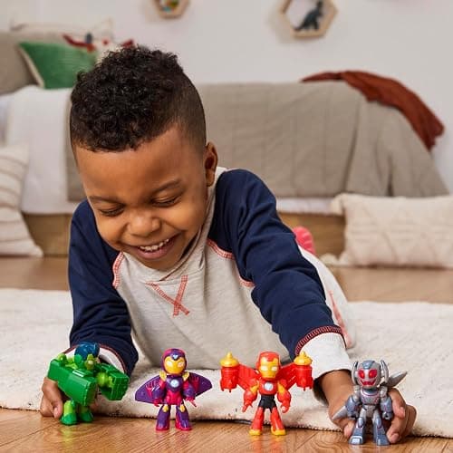 Iron Man and HIS Awesome Friends Marvel Iron Armor Figure Pack, 3-Inch Action Figures, Toy Playsets for Boys & Girls, Ages 3+ (Amazon Exclusive) thumbnail 5