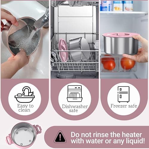CDBEEE Electric Lunch Box, 33oz Portable Food Warmer for Warming Meals | 100W Fast Heating, 12V/24V/110V Lunch Warmer for Work,Car,Travel, Spill-Free, Dishwasher-Safe, Gifts for Women/Men thumbnail 7