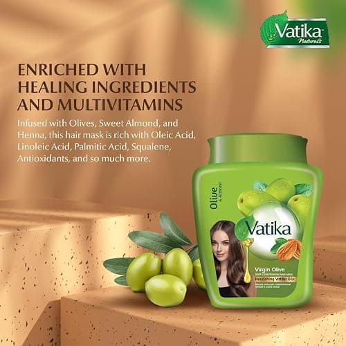 Dabur Vatika Deep Conditioning (Olive) Hair Mask (For Dry, Dull & Lifeless Hair) 500g thumbnail 2
