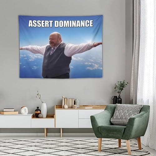 BionZax Bertram Superior Assert Dominance Wall Tapestry for Bedroom, College Dorm Or Living Room 30"x40", Meme Funny Tapestries Hanging for Home Decor Gifts thumbnail 4