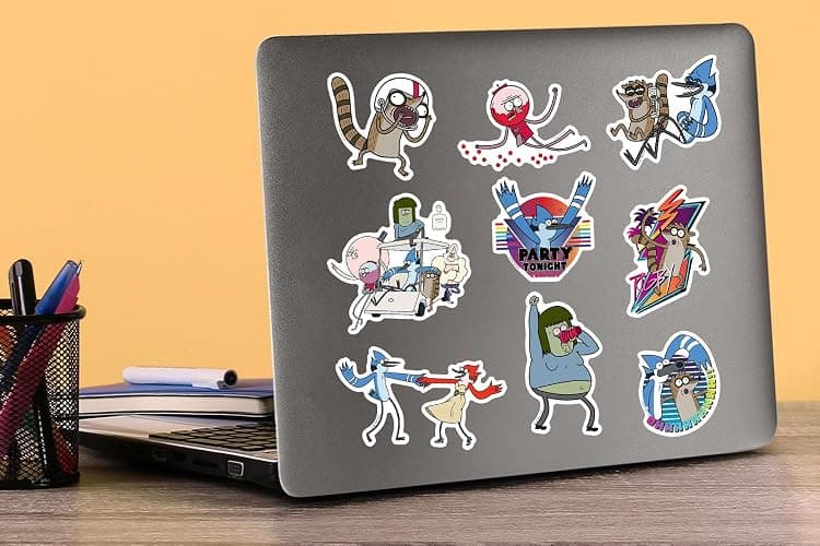 Regular Show 50ct Vinyl Large Deluxe Stickers Variety Pack - Laptop, Water Bottle, Scrapbooking, Tablet, Skateboard, Indoor/Outdoor thumbnail 2
