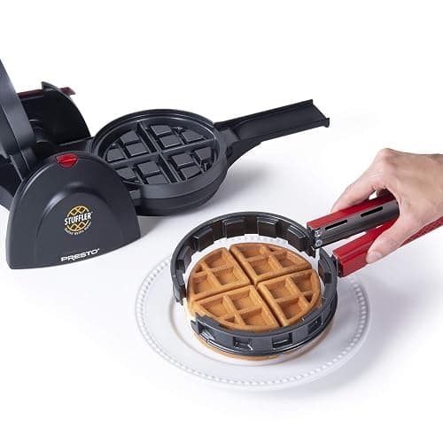Presto 03512 Stuffler Stuffed Waffle Maker, Belgian, Large, Black thumbnail 9