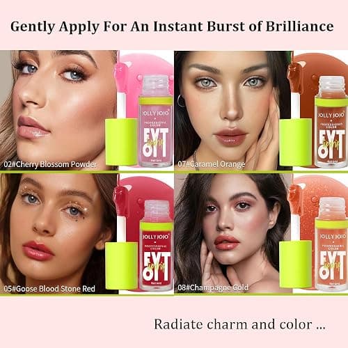 Lip Oil Kits,5pcs Hydrating Tinted Lip Gloss,Lipoil Set for Women Girls Teens,Lip Glosses Packs,Gift for Girl Women Lip Makeup Care thumbnail 2
