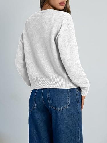 Trendy Queen Cropped Cardigan Sweaters for Women Lightweight Crop Knit Y2k Fall Outfits Fashion Clothes 2025 thumbnail 4