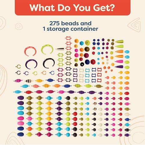 B. toys – Pop Arty! 275 Pieces – Jewlery Making Kit – Creative Pop Snap Bead Set for Kids – DIY Craft Jewelry Making Kit – Necklaces, Rings, Bracelets – 4+ Years thumbnail 7