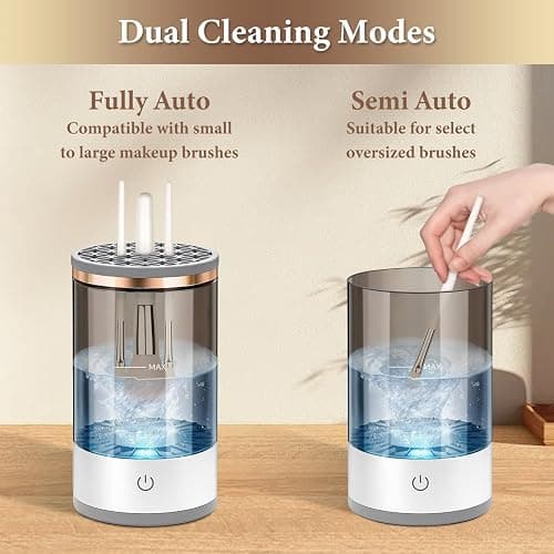 Electric Makeup Brush Cleaner - Efficient Electric Makeup Brush Cleaner Machine for Thorough Brush Cleaning, Ideal for Makeup Artists & Enthusiasts thumbnail 5