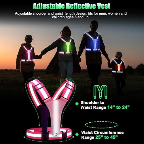 SAWNZC LED Reflective Vest Running Gear thumbnail 4