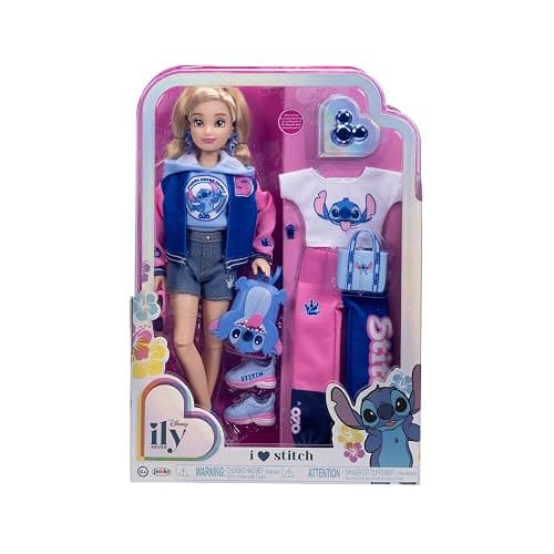Disney ILY 4ever Fashion Dolls Stitch Inspired with Varsity Jacket 11.5" Tall with 13 Points of Articulation, Two Complete Mix-and-Match Outfits and a Shiny Mickey Ring for You to Wear! thumbnail 5