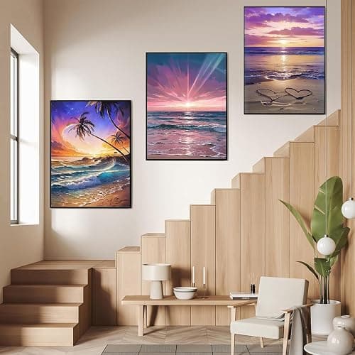 DOTSOPS Diamond Painting Kits Art Adults Painting Kit Crafts DIY 5D Diamond Art Packs Kits Full for Adults Beginner Home Wall Decoration Gift 11.8x15.7 Inches (6 Pack Beach) thumbnail 6