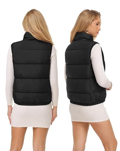Sinrella Womens Puffer Vest Lightweight Water Repellent 4 Pocket Warm | Womens quilted zip sleeveless puffer vest 4 pockets water repellent fall winter outdoor hiking travel layering thumbnail 4
