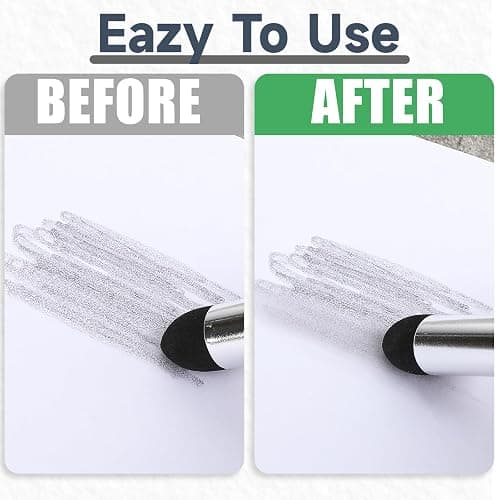 4pcs Artist Blending Sponge Pen Dual Tip Reusable Drawing Art Soft Oil Pastel Blending Tools Washable Sketch Rubbing Sponge Brush for Artist Professional Sketch Drawing Blending Lightening & Highlight thumbnail 4