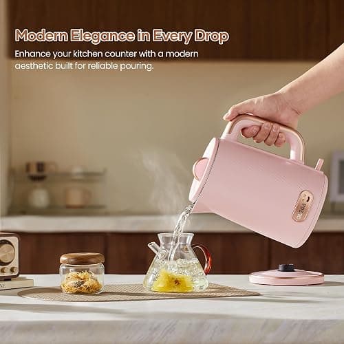 OLEGA Electric Tea Kettle: 1200W Fast Boil Electric Water Kettles 1.5L | Stainless Steel Kettle; Large Electric Water Kettle; Plastic Free Teapot; Auto Shut-Off Water Boiler; Fast Boil Kettles thumbnail 7