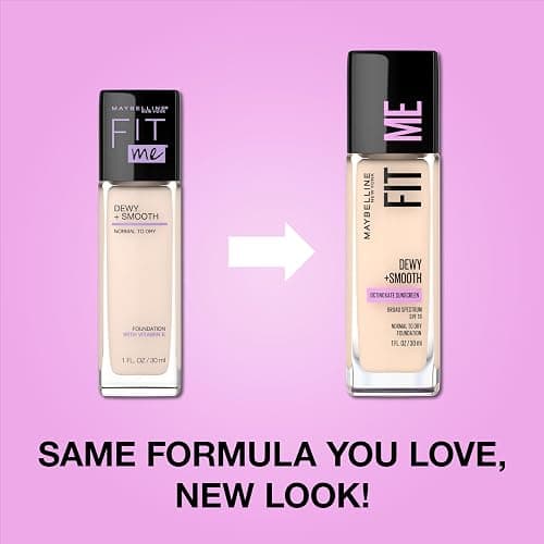 Maybelline Fit Me Dewy + Smooth Liquid Foundation Makeup, Sun Beige, 1 Count (Packaging May Vary) thumbnail 2