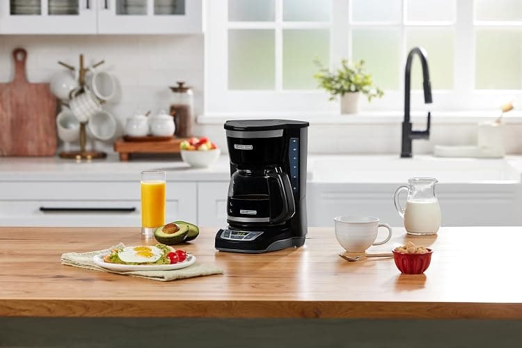 BLACK+DECKER 12-Cup Digital Coffee Maker, Programmable, Washable Basket Filter, Sneak-A-Cup, Auto Brew, Water Window, Keep Hot Plate, Black thumbnail 9