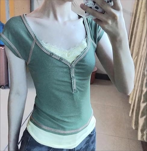 Y2k Fairy Grunge 2000s Short Sleeve Top Whimsy Twee Harajuku Emo Scene Clothes Vintage Mcbling Alt Fairycore Shirt thumbnail 6