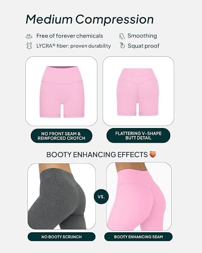 PAVOI ACTIVE Yoga Shorts for Women High Waisted Gym Shorts Buttery Soft Biker Workout Shorts 4" & 6" Compression Fit thumbnail 4