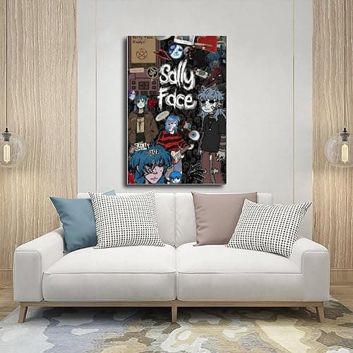 Sally Face Poster 1 Canvas Poster Bedroom Decor Sports Landscape Office Room Decor Gift Unframe-style 12x18inch(30x45cm) thumbnail 5