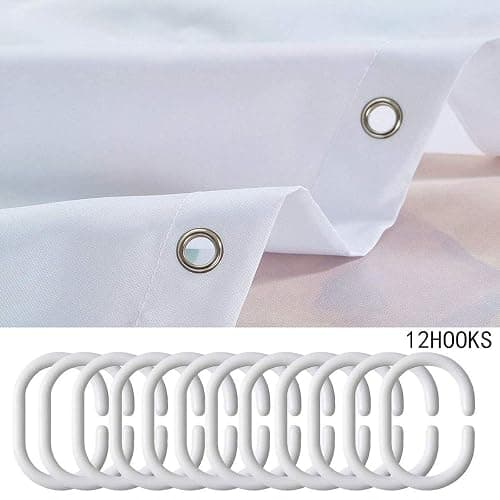 Erosebridal Pink Kawaii Ribbon Bow 72" Wx72 L Shower Curtain for Kids Girls Teen Adults,Blue Flowers Plaid Bowknot Bath Curtain Cute Girly Bow Bathroom Curtains Plant Floral Leaves Bathtub Curtains thumbnail 4