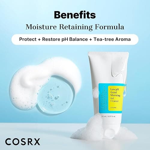 COSRX Low pH Good Morning Gel Face Cleanser, 5.07 fl oz, BHA Face Wash, Daily Mild Face Cleanser for Sensitive Skin, PH Balancing, Korean Skin Care, Korean Face Wash, Stocking Stuffers,Gifts For Women thumbnail 5