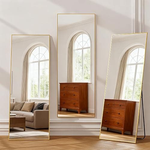 Simple Deluxe Full Length Mirror, 71"x26"Large Floor Mirrors, for Wall Door Bedroom Bathroom Living Room (Gold) thumbnail 6
