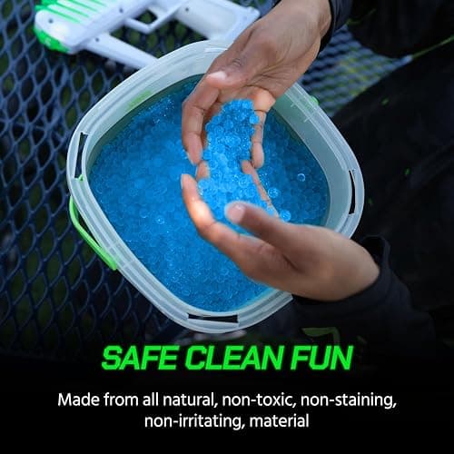 Gel Blaster Gellets Refill Ammo, 100,000 Blue Gellets - All-Natural Eco Friendly, Non-Toxic, Non-Staining & Non-Irritating Water Based Gel Balls - Made Specifically for Gel Blaster thumbnail 4