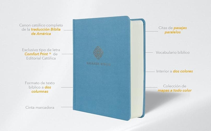 Biblia Católica de apuntes, Tapa dura/tela, Azul, Comfort Print (Spanish Edition) thumbnail 10