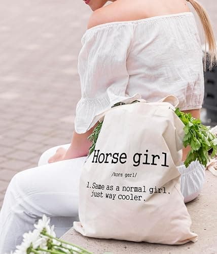 Zeghk Horse Tote Bag, Horse Lover Gifts for Women, Canvas Tote Bags for Women, Horse Gifts, Birthdays Gift for Women thumbnail 3