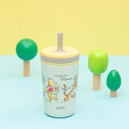 Zak Designs Disney Winnie the Pooh Kelso Toddler Cups For Travel or At Home, 12oz Vacuum Insulated Stainless Steel Sippy Cup With Leak-Proof Design is Perfect For Kids (Winnie the Pooh & Friends) thumbnail 4