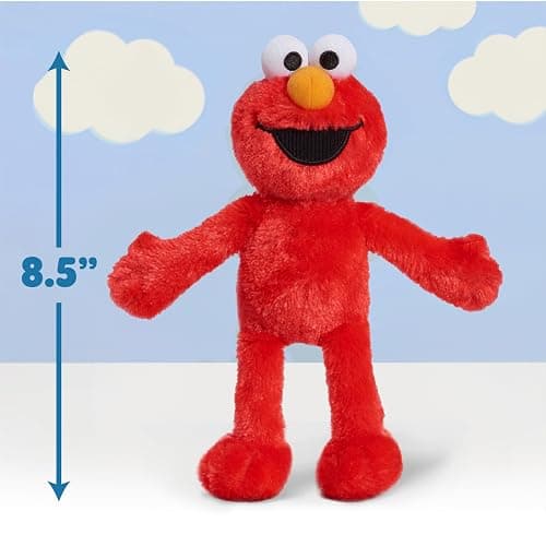 SESAME STREET Friends 8-inch Elmo Sustainable Plush Stuffed Animal, Kids Toys for Ages 18 Month by Just Play thumbnail 3