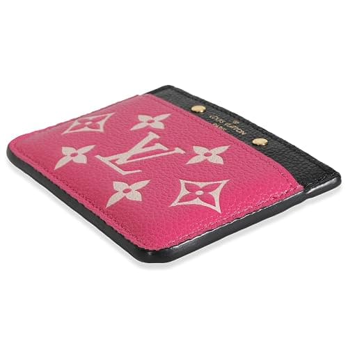 Louis Vuitton, Pre-Loved Black White Pink Empreinte Spring In The City Card Holder, Black thumbnail 8