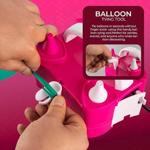 Scott 11 Electric Balloon Pump with Dual Nozzle, Portable Balloon Inflator 220v-240v 600w, Electric Air Pump for Birthdays, Parties, Wedding and Event Decorations thumbnail 6