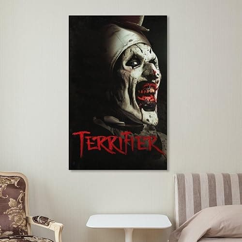 KONEO Terrifier Movie Poster Canvas Poster Wall Art Decor Print Picture Paintings for Living Room Bedroom Decoration Unframe:24x36inch(60x90cm) thumbnail 7