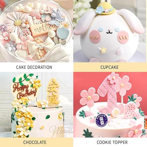 KALAIEN 4Pcs Sunflower Fondant Silicone Mold for Cake Topper Decoration Chocolate Candy Sugar DIY Craft Gum Paste thumbnail 6