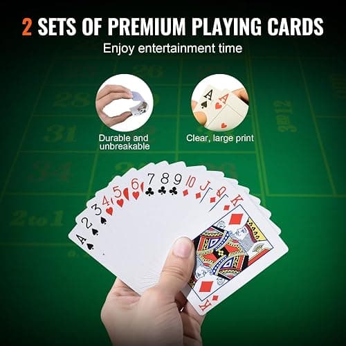 VEVOR Poker Chip Set, 500-Piece Poker Set, Complete Poker Playing Game Set with Aluminum Carrying Case, 11.5 Gram Casino Chips, Cards, Buttons and Dices, for Texas Hold'em, Blackjack, Gambling thumbnail 6