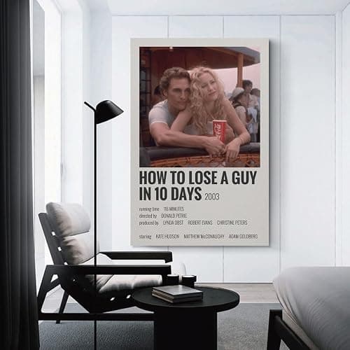 Room Aesthetic Poster Classic Movie How to Lose A Guy in 10 Days Movie Posters Cool Artwork Wall Art Home Decor Gift Ideas Prints Poster Decorative Painting Canvas Wall Art Living Room Posters Bedroo thumbnail 3
