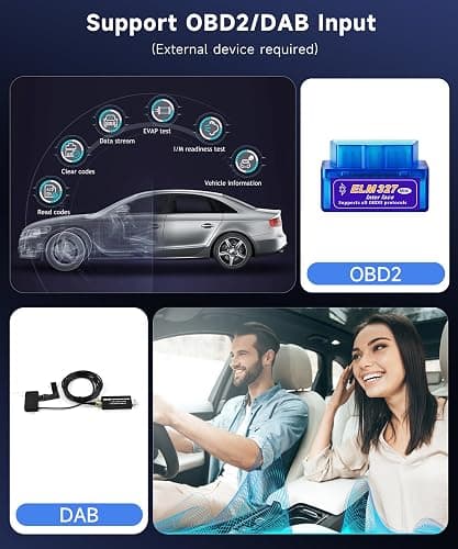 Android Car Stereo for Fiat 500 2007-2015 Support 5GWifi | Podofo 7 inch HD IPS Touch Screen Bluetooth Radio with Wireless Carplay Android Auto GPS EQ FM/RDS AHD Reverse Camera 2G+64G thumbnail 6