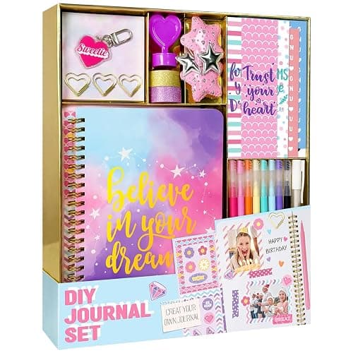 Nollh DIY Journal Kit for Girls - DIY Journal Set for Tween & Teen Girls, Stationery Set, Scrapbook & Diary Supplies Set, Journaling Art Crafts Kit, Ideal Gifts for 8 9 10 11 12 13 14 Year Old Girl - Image 1