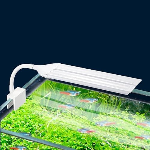 Led Aquarium Light Clip on Fish Tank Light Full Spectrum Plants Lights with Timer Auto On Off, 3 Colors Mode, 360° Adjustable 2 Light Bar, Aquarium Lamp Suitable for 20-75 Gal Fish Tank - Image 1