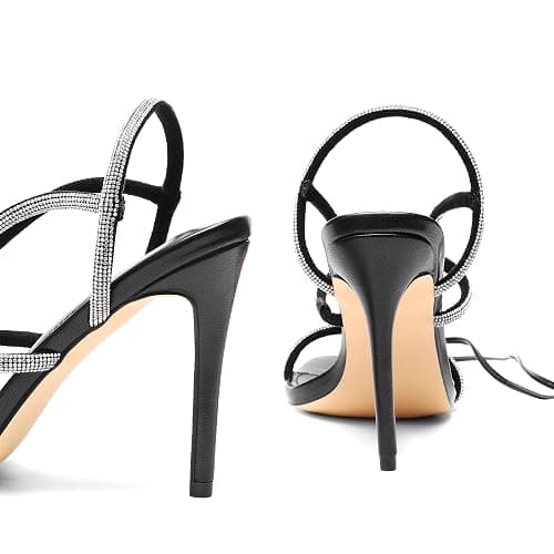 DREAM PAIRS High Heels Stilettos for Women - Strappy Gladiator Sexy Square Toe Open Toe Dressy Pumps Sandals thumbnail 5