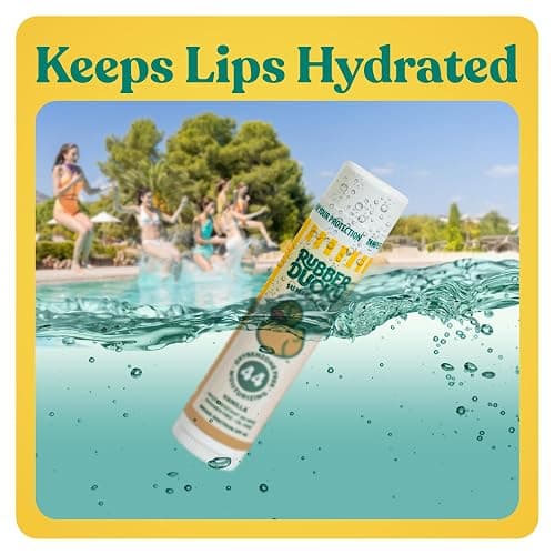 Rubber Ducky | Lip Balm with SPF 44, Water Resistant Sunscreen Lip Balm | Vegan, Untinted, Vanilla Flavor, with Vitamin E | All Season - Broad Spectrum Sunscreen for Lips thumbnail 5