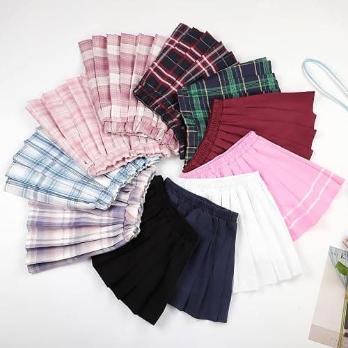 KEREDA Girls Pleated Mini Skirt High Waist Tennis School Uniform Skirts 4-14 Years thumbnail 6