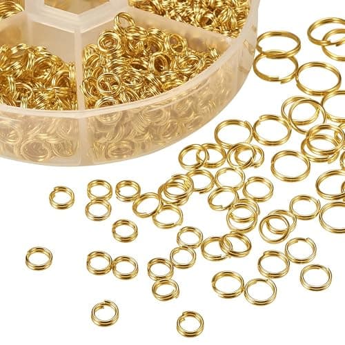 PandaHall Elite 1 Box Split Rings Jump Ring 4-10mm Gold Color for Jewelry Making thumbnail 5