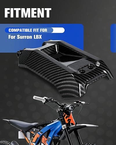 IUVWISN Battery Cover for Surron LBX, Electric Dirt Bike Battery Cover Lid Warp for Sur Ron Light Bee X/S Imitation Carbon Fiber,PP Material thumbnail 2