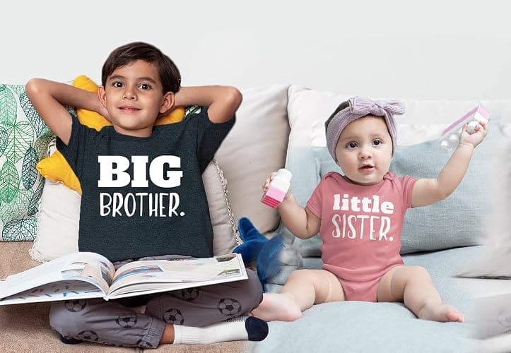Unordinary Toddler Big Brother Little Sister Outfits brother sister Sibling Matching Baby Newborn Girl Set thumbnail 2