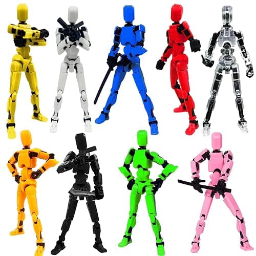 (Assembly Completed) 2026 New Titan 13 Action Figure Set,Lucky Robot 13 Action Figures,Multi-Jointed Movable Action Figure,Nova 13 Figure for Collectors Desktop Decorations (g-9pcs) - Image 1